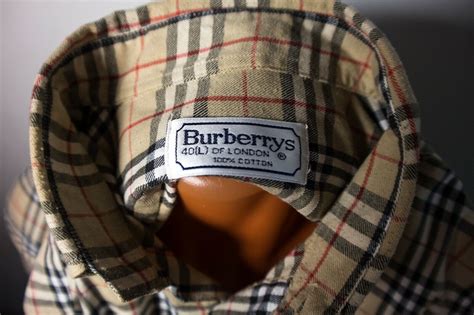 Burberry Men Long Sleeve rare vintage Logo shirt nova check